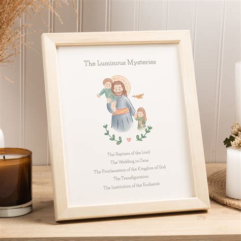 Luminous Mysteries for Kids Framed Print | The Catholic Company®