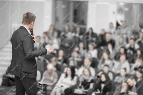 Premium Photo | Business event.the speaker and the Audience in the ...