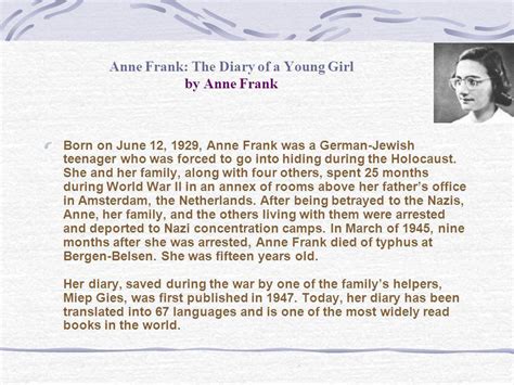 In her diary, how does Anne Frank make a connection between Mr. and Mrs. Van Daan? She provides ...