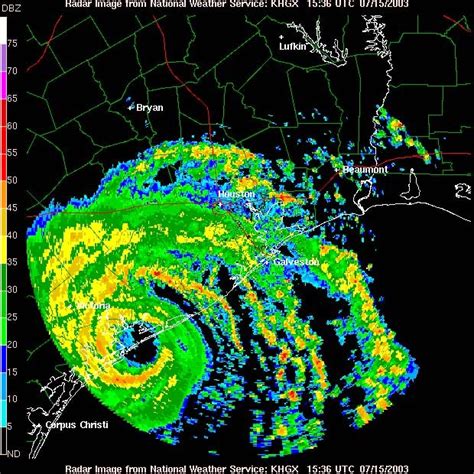 Map Catalog GIS 3015: Doppler Radar - Hurricane tracking