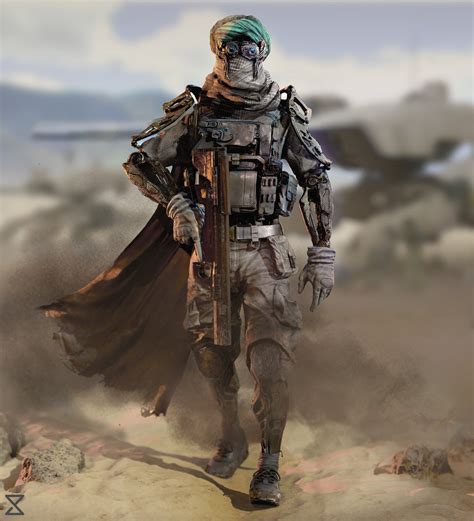 ArtStation - Desert Mech Soldier - Game Character