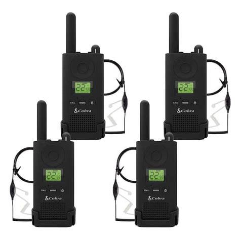 Cobra PX880 Pro Business 2-Watt Walkie Talkies with GA-SV01 Headsets (4-Pack) CBAPX880BC2SV01