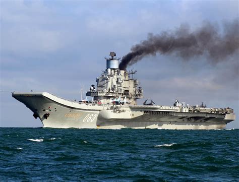 Russian Admiral Kuznetsov. The design of the Kuznetsov class implies a ...