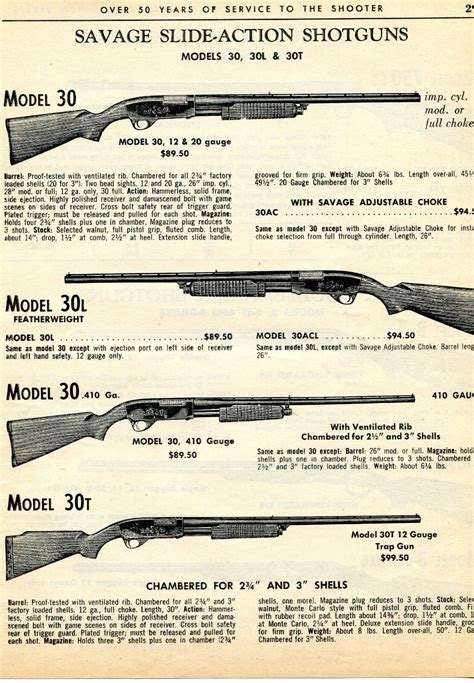 1964 Print Ad of Savage Model 30 30L 30T Slide-Action Shotgun | eBay