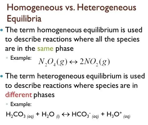 Difference Between Homogeneous And Heterogeneous Equilibrium - Relationship Between