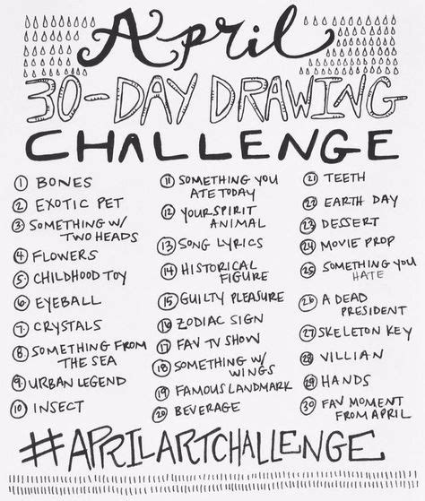 81 best Drawing Challenges images on Pinterest | Drawing prompt, Drawings and Recipies