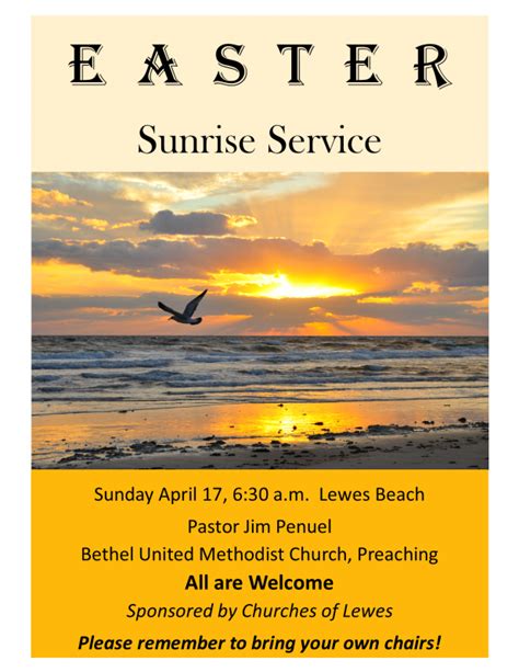 Easter Sunrise Service Sunday April 17 6:30 am Lewes Beach | Cape Gazette