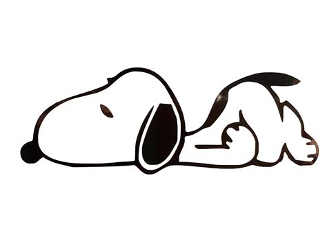 Peanuts Sleeping Snoopy Vinyl Decal Sticker | eBay