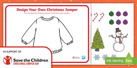 FREE! - Design a Jumper for Save the Children's Christmas Jumper Day Cut and