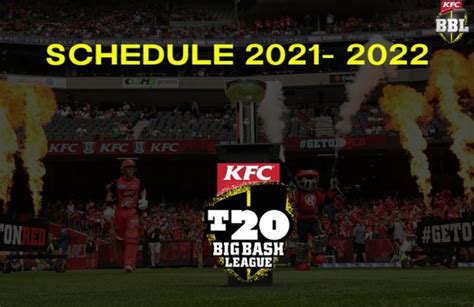 BBL Schedule 2021-2022 Download Free PDF | Big Bash League Fixture