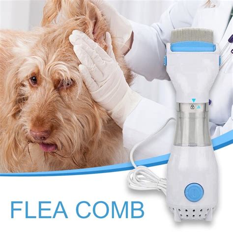 Electric Flea Comb Puppies Fleas Treatment Safe Pets Kill for Dogs Cats Pet Supplies Comb Head ...