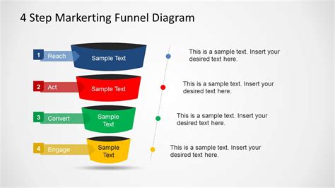 4 Step Marketing Funnel Diagram for PowerPoint - SlideModel