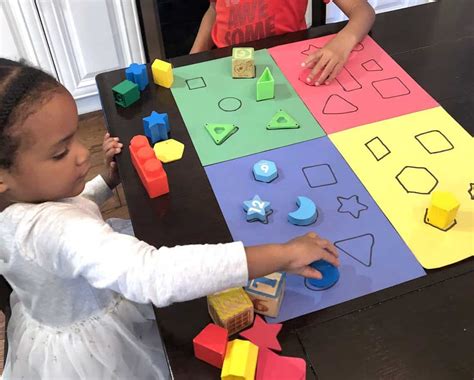 Shape Activities For Toddlers: Color and Shape Sorting!