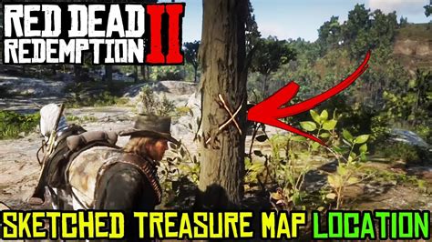 Red Dead Redemption 2 - SKETCHED TREASURE MAP LOCATION - YouTube