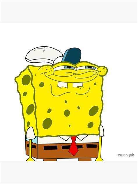 "Spongebob smug face" Art Print for Sale by cmonyak | Redbubble