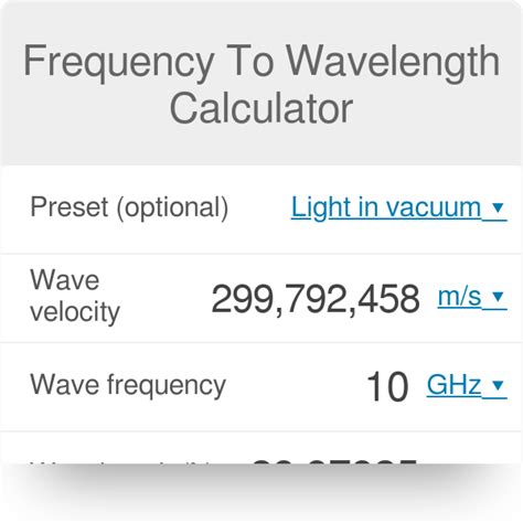 40+ Frequency To Wavelength Calculator - BasitBraylan