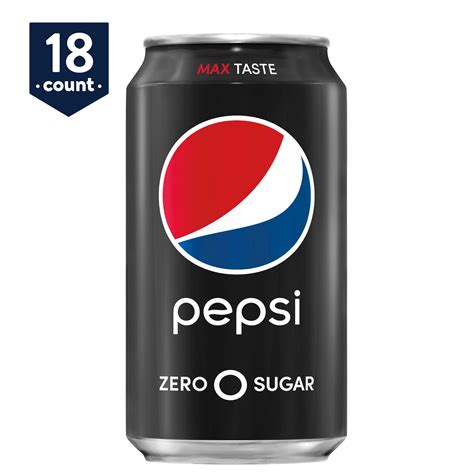 Pepsi Zero Sugar, 12 oz Cans, 18 Count - Walmart.com