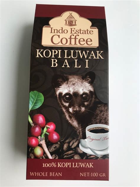 100% Pure LUWAK Coffee From Bali Indonesia Brand Indo Estate Coffee ...