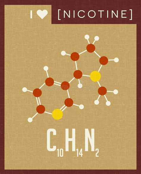 Chemical Structure Of Nicotine Stock Illustration - Illustration of nicotine, atoms: 34814413