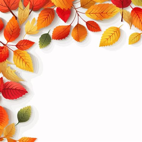 Premium Vector | Autumn leaves border vector