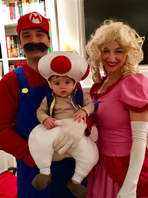 Baby Toad costume with Mario Bros & Princess Peach Family Costumes, Baby Costumes, Adult ...