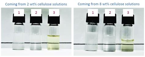 Picture of the supernatant phase obtained after addition of H 2 O at 20 ...