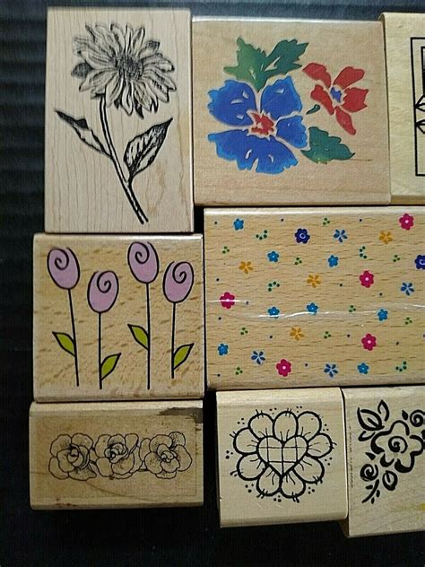 Rubber Stamps Floral Lot of 13 Flowers In Bloom Single | Etsy