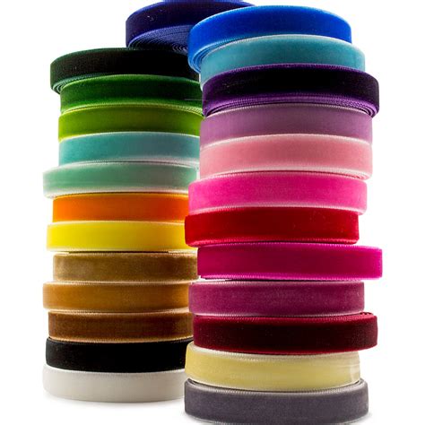 50 Yards (2 Yards x 25 Colors) 3/8" 10mm Velvet Ribbon Value Pack – Summer-Ray.com