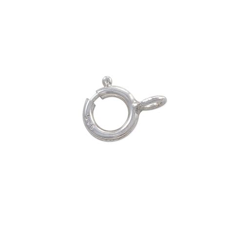 Spring Ring Clasp 5mm with Open Ring Sterling Silver | jewelry clasps ...