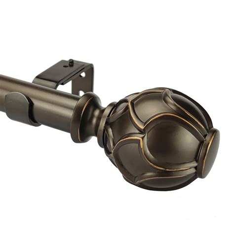 Lumino 1 Inch Oil Rubbed Bronze Prima Cage, Single Curtain Rod Set, 42-120" Width - Walmart.com