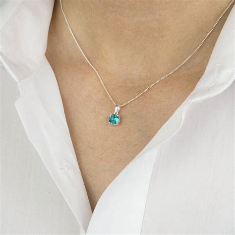 Birthstone Sterling Silver Necklace By Ellie Ellie | notonthehighstreet.com