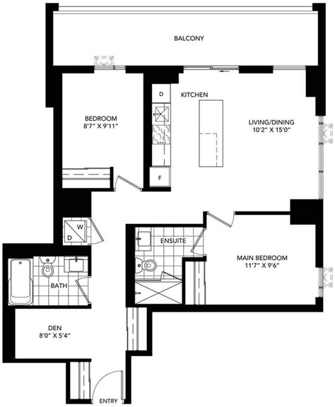 DuEast Condos by Daniels |The Spinnaker Floorplan 2 bed & 2 bath