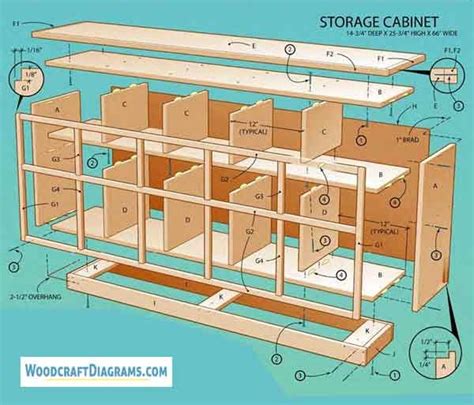 Storage Display Cabinet Plans And Blueprints For A Shelf Case in 2021 | Cabinet plans, Display ...