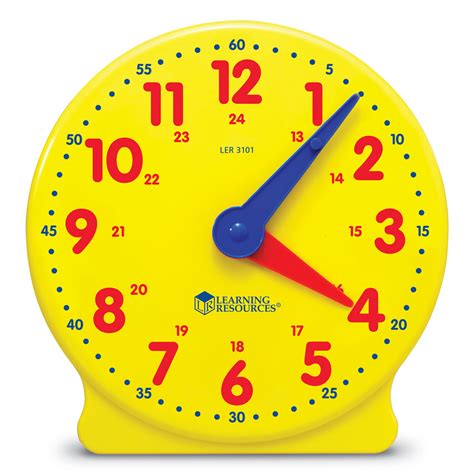 Big Time 24-Hour Geared Student Clock - by Learning Resources LER3101 ...