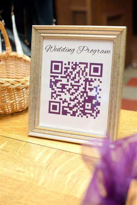 QR code for the wedding program! | Wedding programs, Wedding program examples, Whimsical wedding