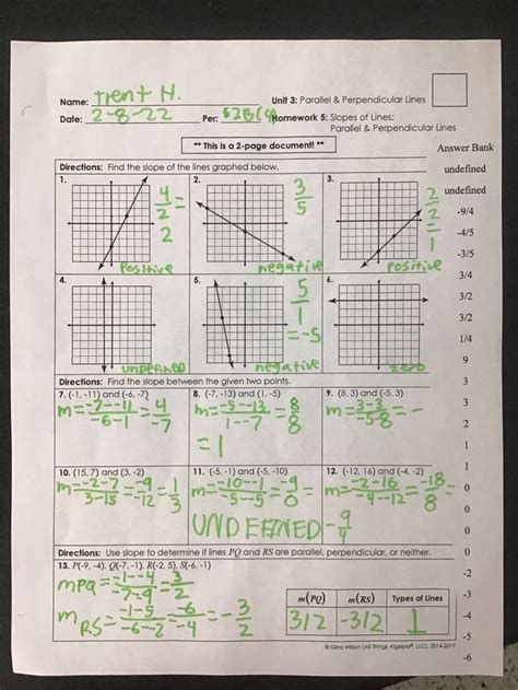 a piece of paper that has some writing on it with numbers and graphing ...