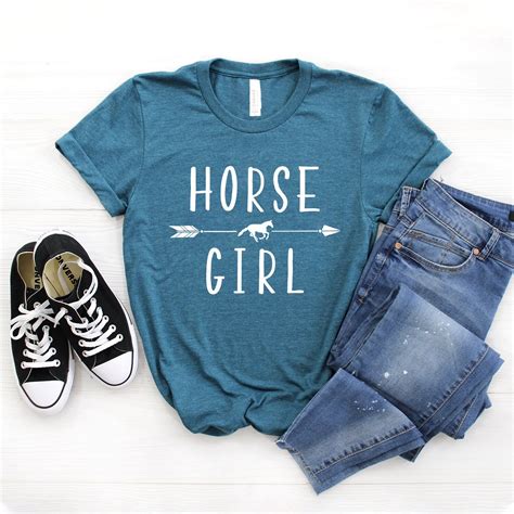 Horse Girl Shirt Horse Clothing Equestrian Gift Gift For - Etsy Polska