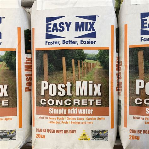 Easy Mix Post Mix Concrete | 20kg Bag Contains approx 10L of ConcreteQPro Concrete Sleepers