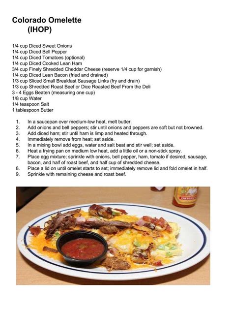 IHOP: Colorado Omelette | Ihop food, Omelette recipe easy, Breakfast ...