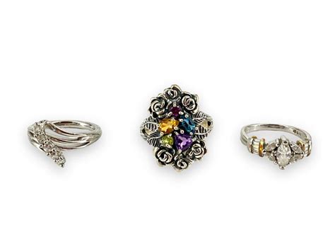 Lot - Three Silver Rings