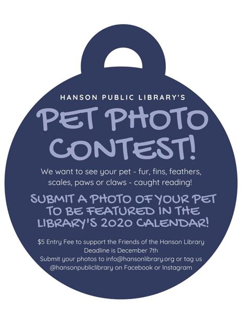 Pet Photo Contest – Hanson Public Library