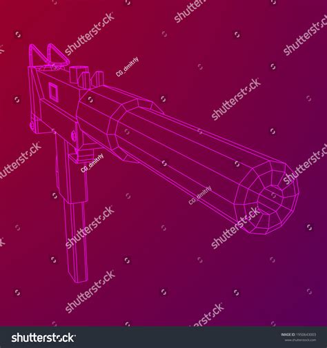 Submachine Gun Modern Firearms Pistol Silencer Stock Vector (Royalty Free) 1950643003 | Shutterstock