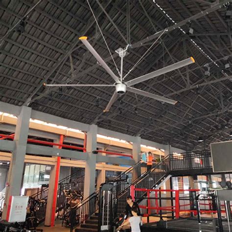 2.4m Industrial Giant Ceiling Fan 8 Ft Restaurant Ceiling Fans With Aluminum Alloy Blades