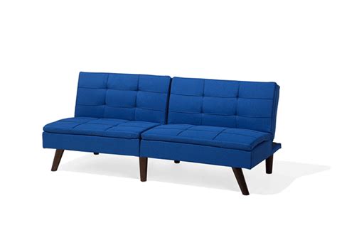Fabric Sofa Bed Navy Blue RONNE | Beliani.co.uk