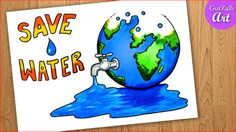 Save Water Save Earth Drawing Easy | poster making for competition ...