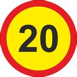 Temporary Speed Limit road sign (TR201) 20 | Safety Sign Online