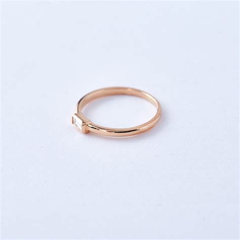 Rose Gold Diamond Baguette Ring – Hummingbird Jewelers