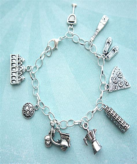 Everything Italian Charm Bracelet | Charm bracelet, Sterling silver charm bracelet, Silver charm ...