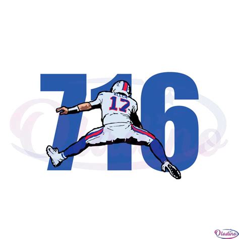 Allen 716 Buffalo Bills Josh Allen Svg Sublimation Files Silhouette