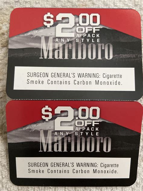 Two Marlboro Coupons $2.00 off a pack Each. Expires 11/30/22 | #4550962167